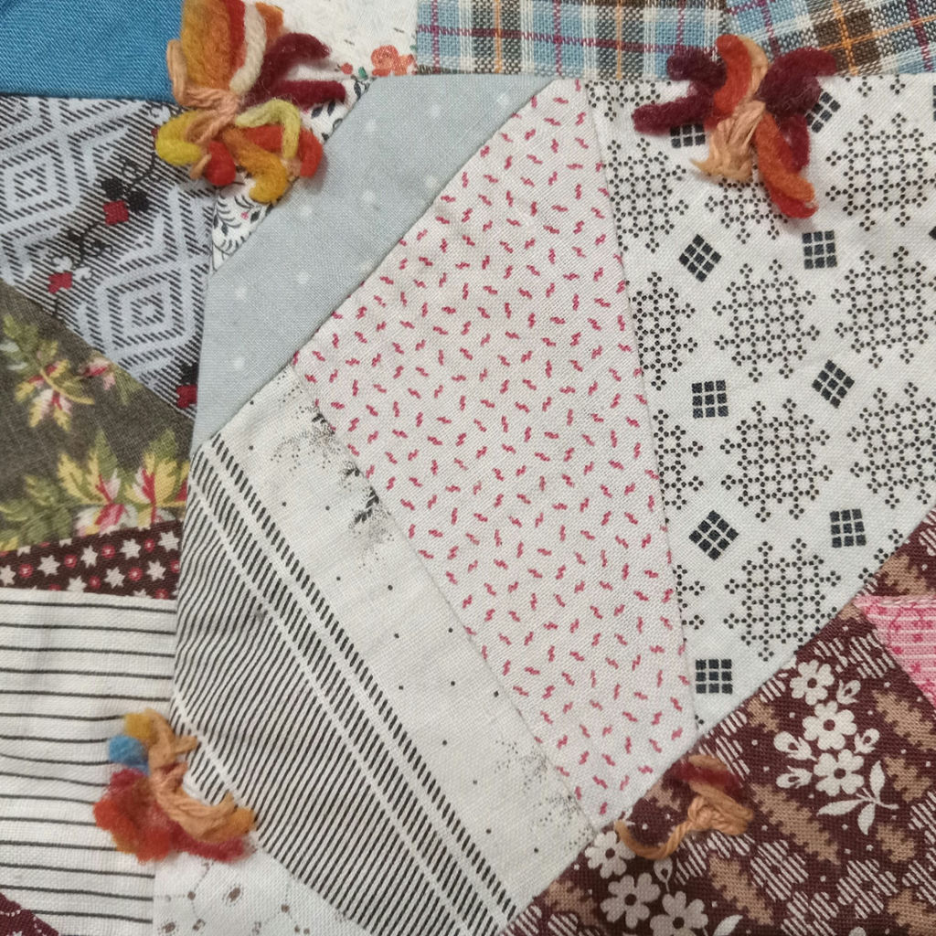 Vintage Handmade Crazy Quilt - image 4 of 7