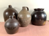 Antique Brown Jugs & Crock - thumbnail 1 of 10