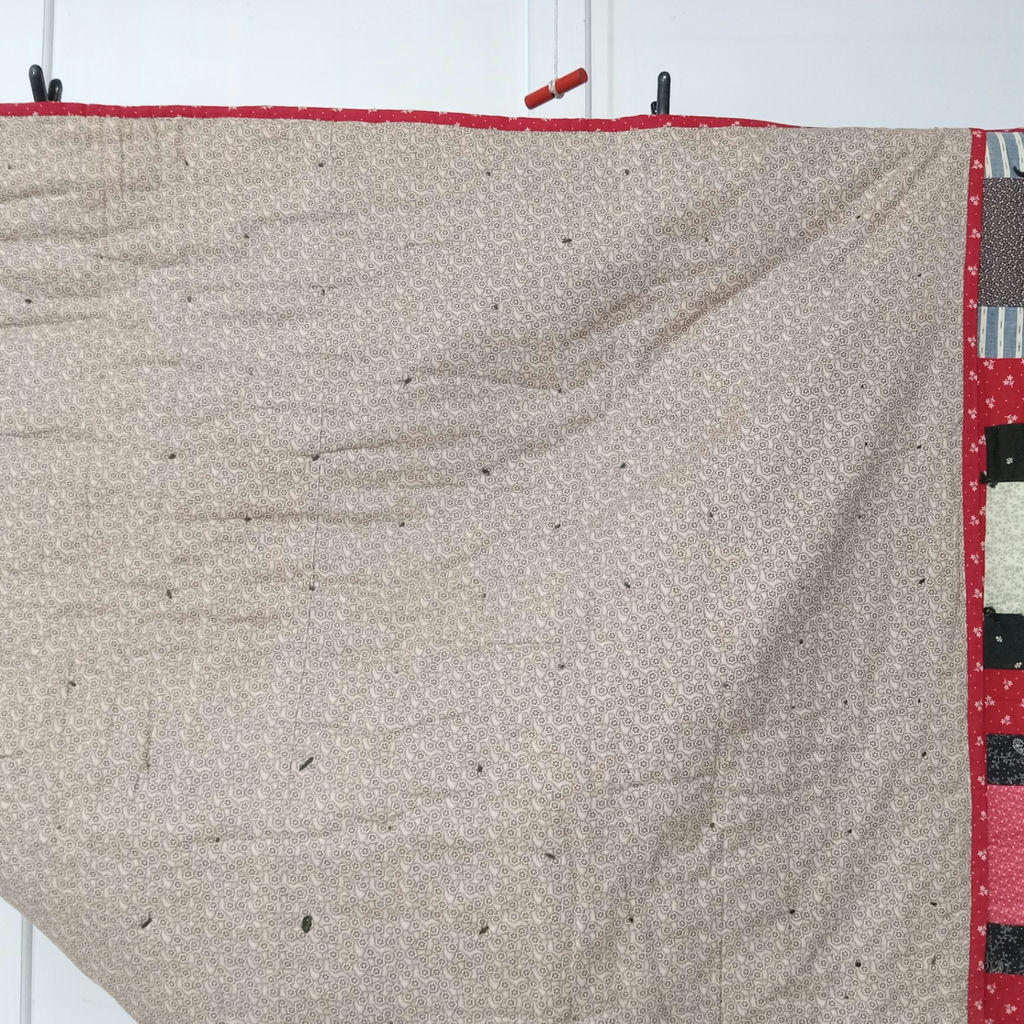 Vintage Handmade Building Blocks Quilt - image 5 of 6