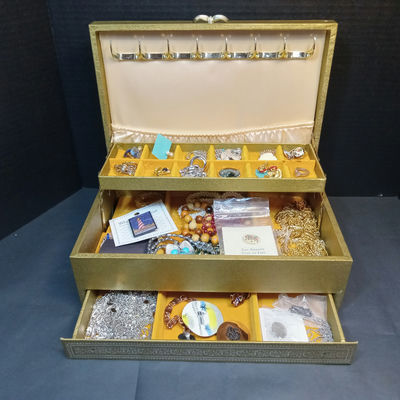 Ladies Costume Jewelry & Box - Image 1 of 23