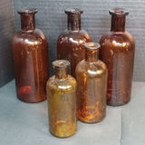 Antique Amber Glass Bottles - thumbnail 11 of 15