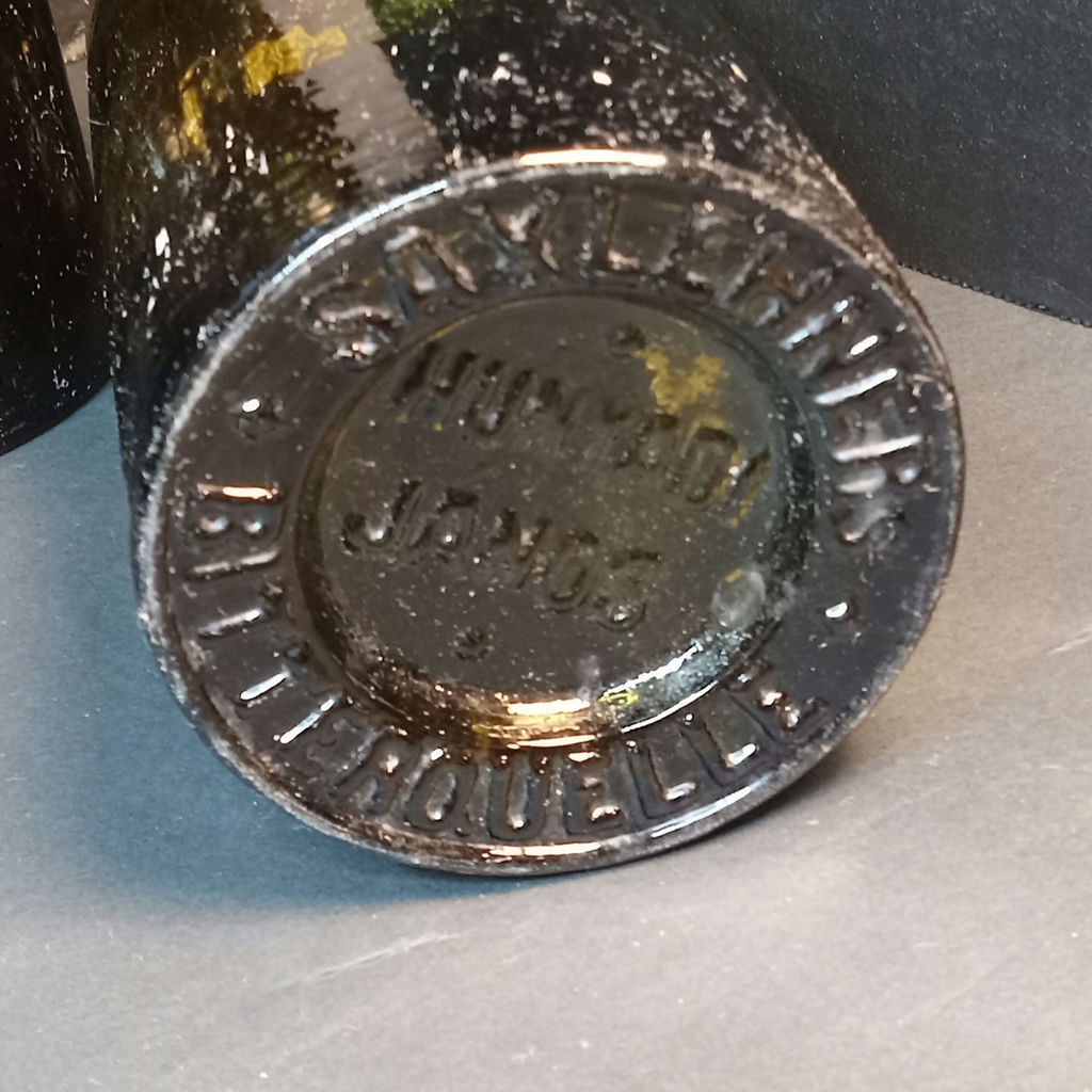 Antique Green Glass Bottles - image 8 of 15