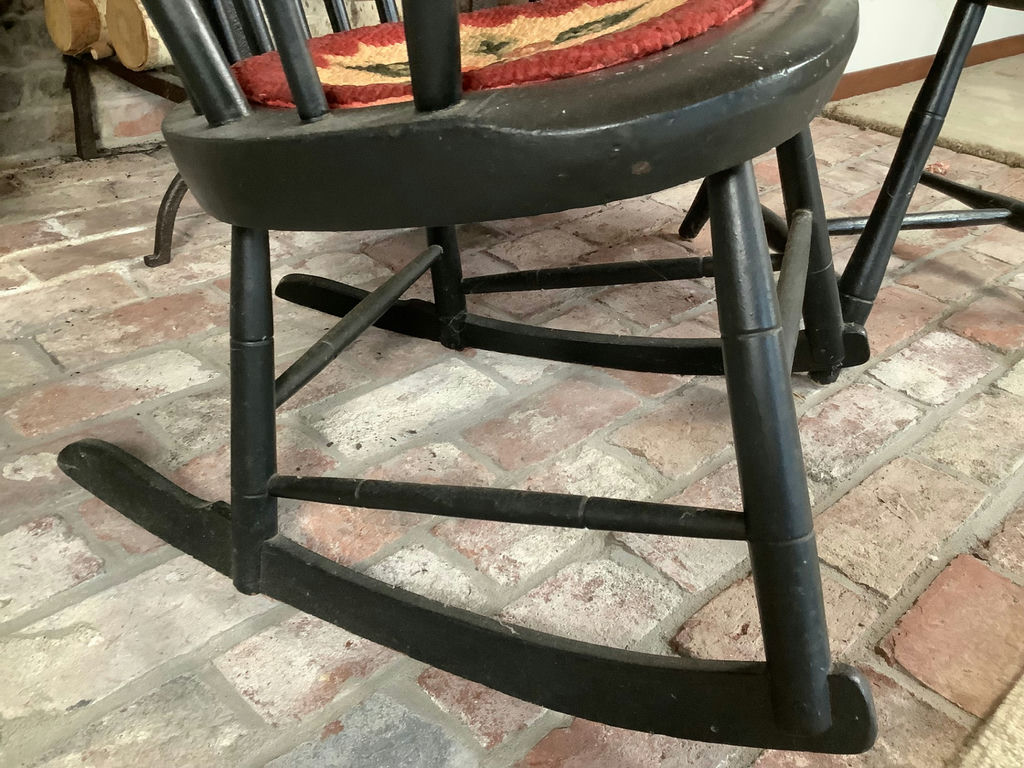 Antique Black Chair and Rocker - image 5 of 7
