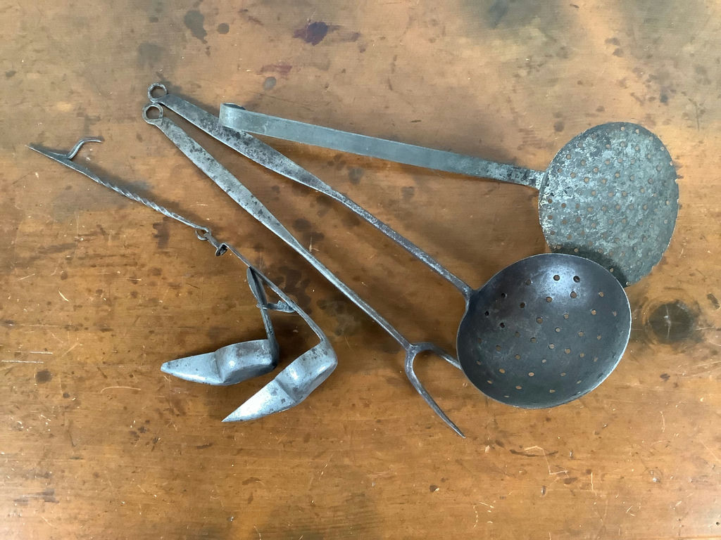 Antique Wrought Iron Fireplace Tools - image 1 of 2