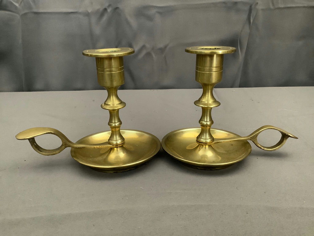 Brass Candleholders + Oil Lamp - image 11 of 12
