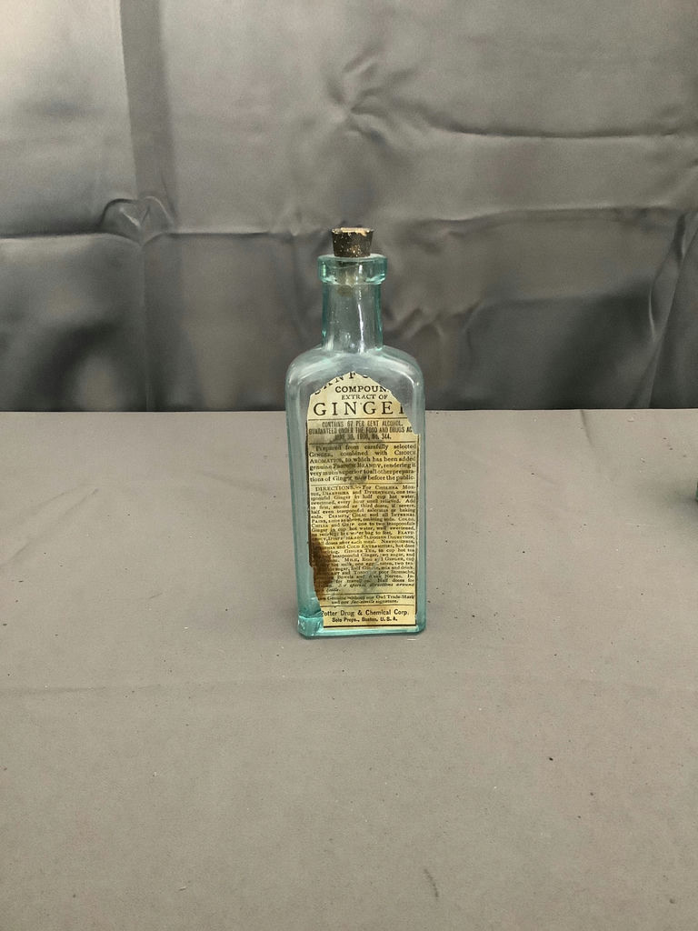 Antique Aqua Glass Bottles - image 4 of 9