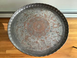 Copper Tray w/ Wicker Stand - thumbnail 2 of 4