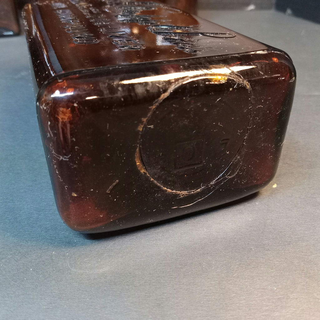 Antique Amber Glass Bottles - image 3 of 15