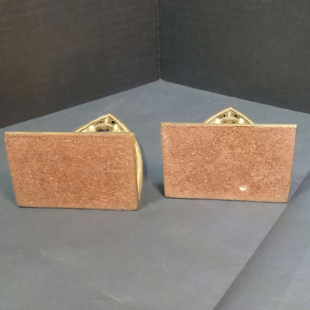 Vintage Brass & Metal Bookends - image 8 of 14