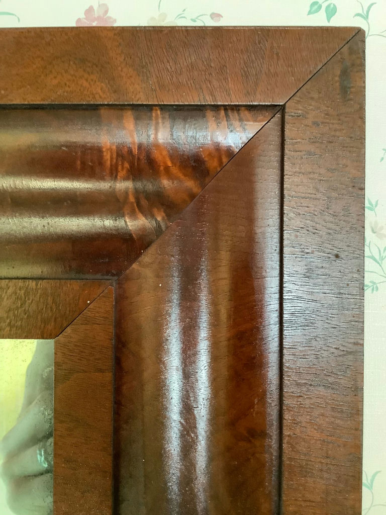 Antique Empire Mahogany Ogee Mirror - image 2 of 3