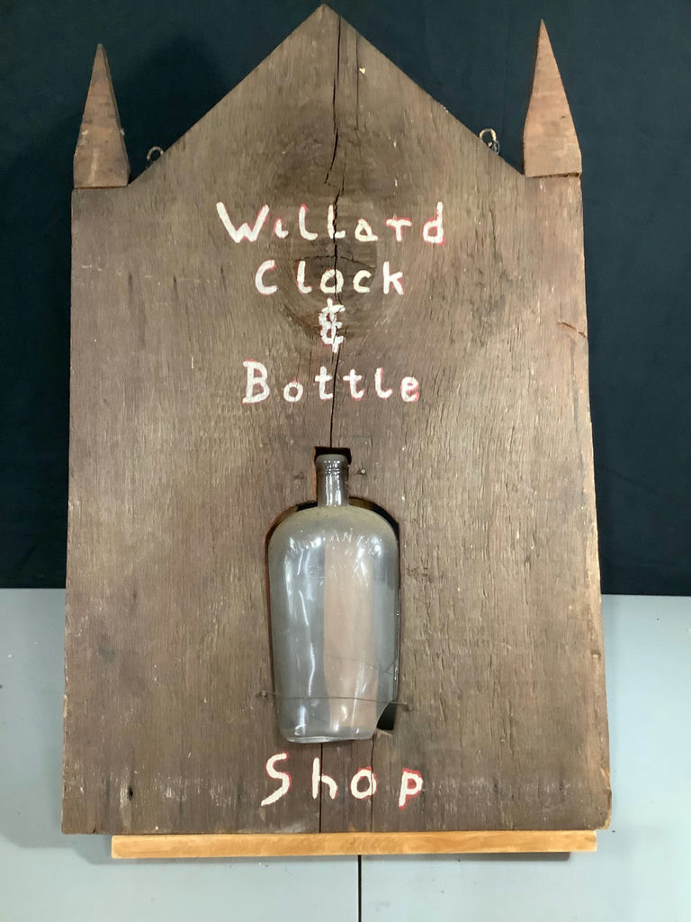 Vintage Sign w/Antique Bottle in Center - image 1 of 4