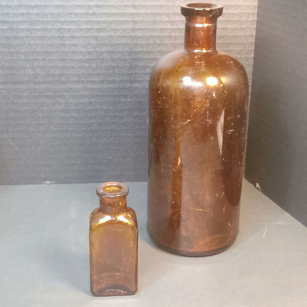 Antique Amber Glass Bottles - image 8 of 15