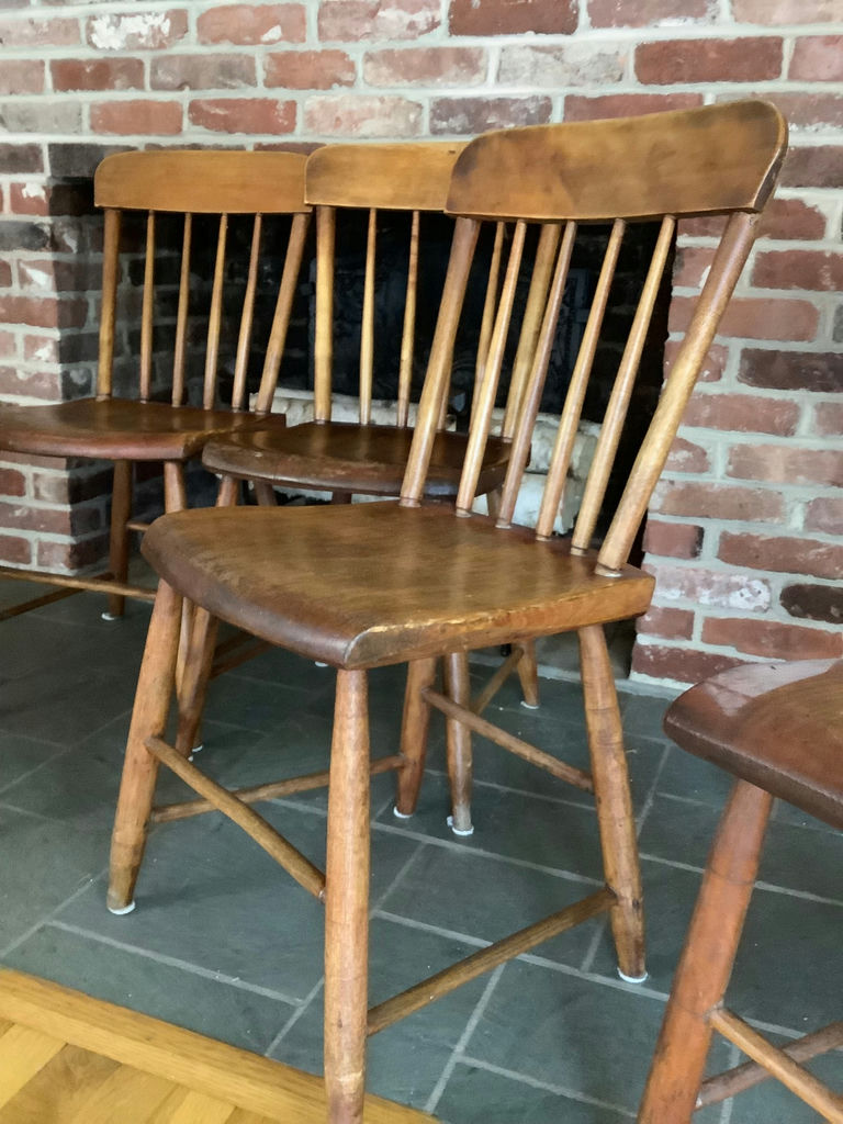 Antique Wood Side Chairs - image 5 of 9