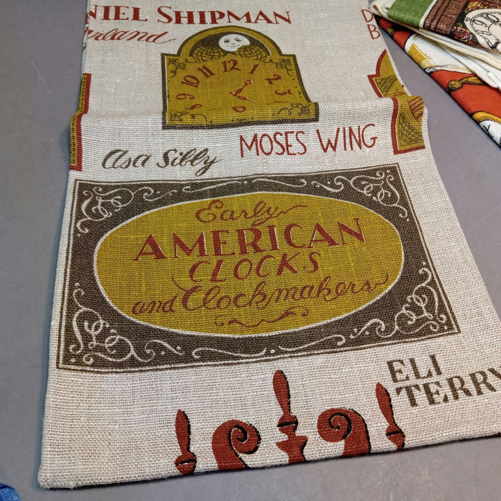 Vintage Linen Tea Towels & Clocks - image 2 of 21
