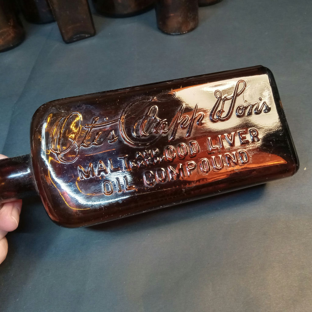 Antique Amber Glass Bottles - image 2 of 15