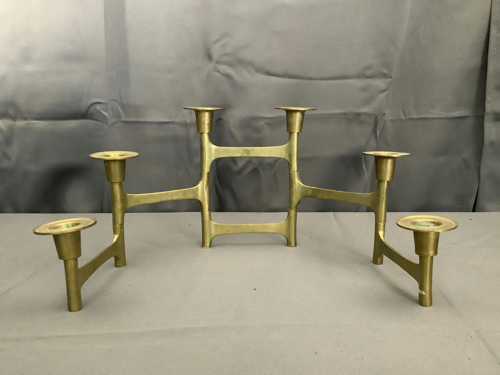 Brass Candleholders + Oil Lamp - image 2 of 12