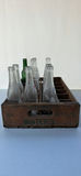 Vintage Winter's Wooden Bottle Crate with (9) Old Glass Bottles - thumbnail 6 of 14