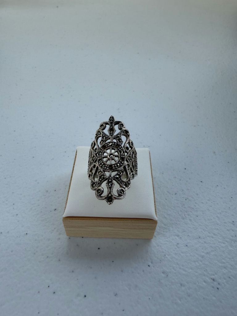 Ornate Sterling Silver Filigree Ring - image 1 of 12