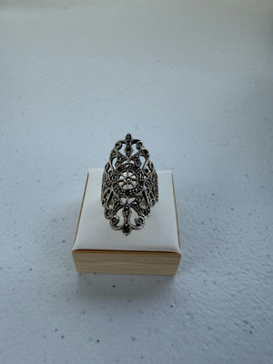 Ornate Sterling Silver Filigree Ring - Image 1 of 12