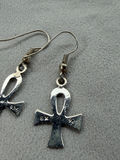 Pair of Sterling Silver Ankh Dangle Earrings - thumbnail 6 of 7