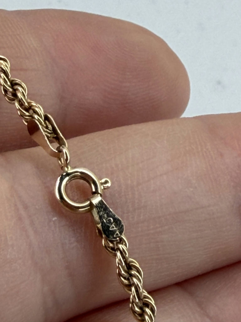10K Gold Rope Chain Necklace - image 4 of 10