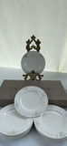 Bombay White Embossed Salad Plates Set - thumbnail 4 of 8