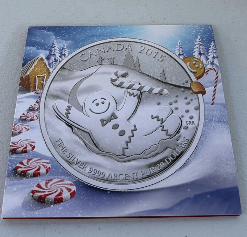 2015 Royal Canadian Mint Fine Silver Gingerbread Man Coin - image 1 of 9