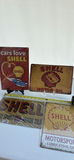 Set of (4) Vintage Style Shell Metal Advertising Signs - thumbnail 1 of 6