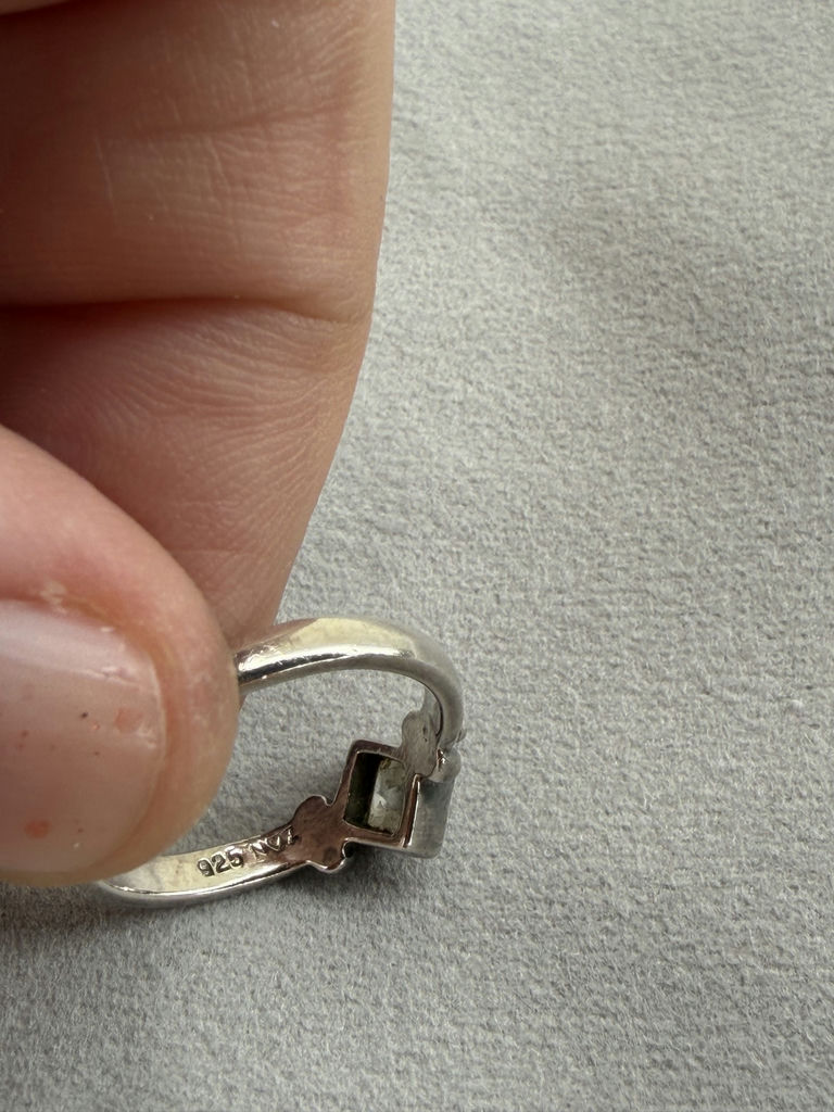 Sterling Silver Ring with Square Stone - image 7 of 9