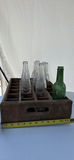 Vintage Winter's Wooden Bottle Crate with (9) Old Glass Bottles - thumbnail 5 of 14