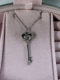 Sterling Silver Heart Key Pendant Necklace - thumbnail 3 of 17
