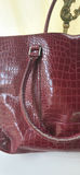 Lancôme Red Crocodile Style Embossed Tote Bag and Matching Clutch - thumbnail 4 of 12