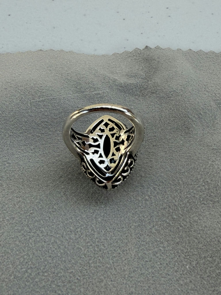 Sterling Silver Blue Stone Ring With 14K Accent Detail - image 14 of 21