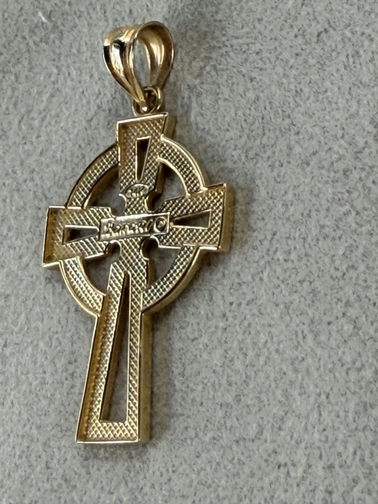 14K Gold Celtic Cross Pendant - 2grams - image 7 of 10