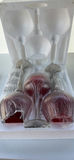 Painted RED Glass Candle Holders Set of 3 - thumbnail 5 of 10
