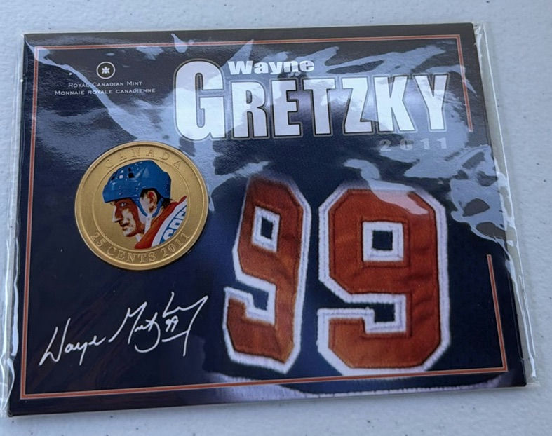 Royal Canadian Mint Wayne Gretzky 2011 25 Cents Coin Card - image 1 of 6
