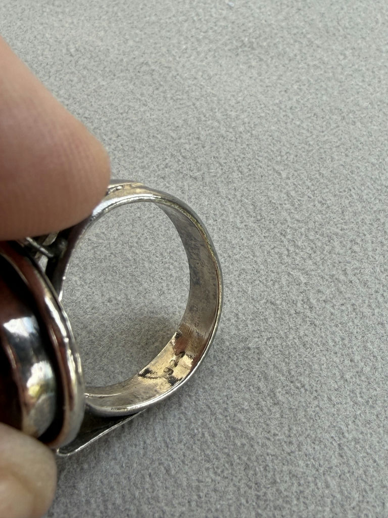 Sterling Silver Tiger's Eye Stone Ring - image 11 of 13