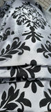 Lot Of (5) Black and Silver Patterned Table Cloths - thumbnail 5 of 5