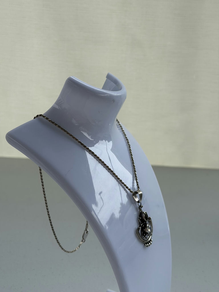 Sterling Silver Pendant Necklace with Gemstones - image 7 of 15