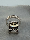 Sterling Silver Ring with Green Rectangular Stone - thumbnail 9 of 15