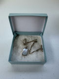 Sterling Silver Chain Necklace with Rectangular Pendant - thumbnail 1 of 14