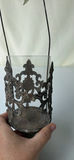 Pair of California Floral & Home Metal and Glass Hanging Candle Holders - thumbnail 6 of 6