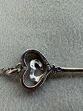 Sterling Silver Heart Key Pendant Necklace - thumbnail 10 of 17