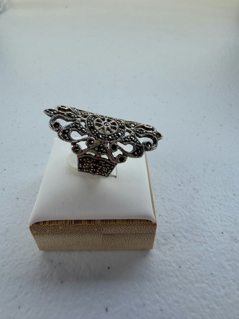 Ornate Sterling Silver Filigree Ring - image 7 of 12