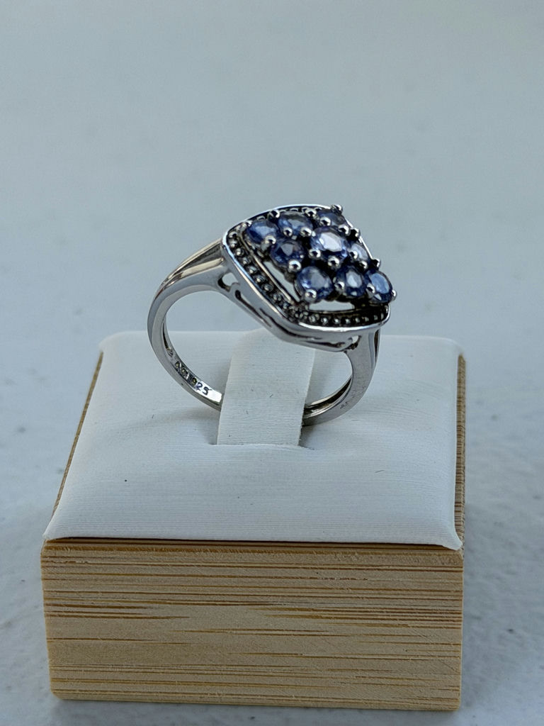 $575 USD Sterling Silver Tanzanite Ring with Saxon Krüss Appraisal Documents - image 9 of 10