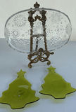 Studio Nova Snowtime Frost Glass Platter and Two Christmas Tree Dishes - thumbnail 1 of 11