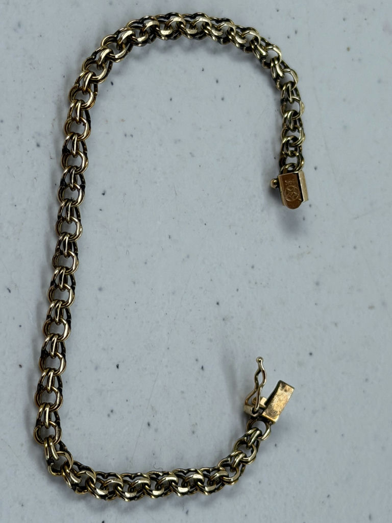 14K Gold Chain Bracelet - image 5 of 8
