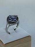 $575 USD Sterling Silver Tanzanite Ring with Saxon Krüss Appraisal Documents - thumbnail 1 of 10
