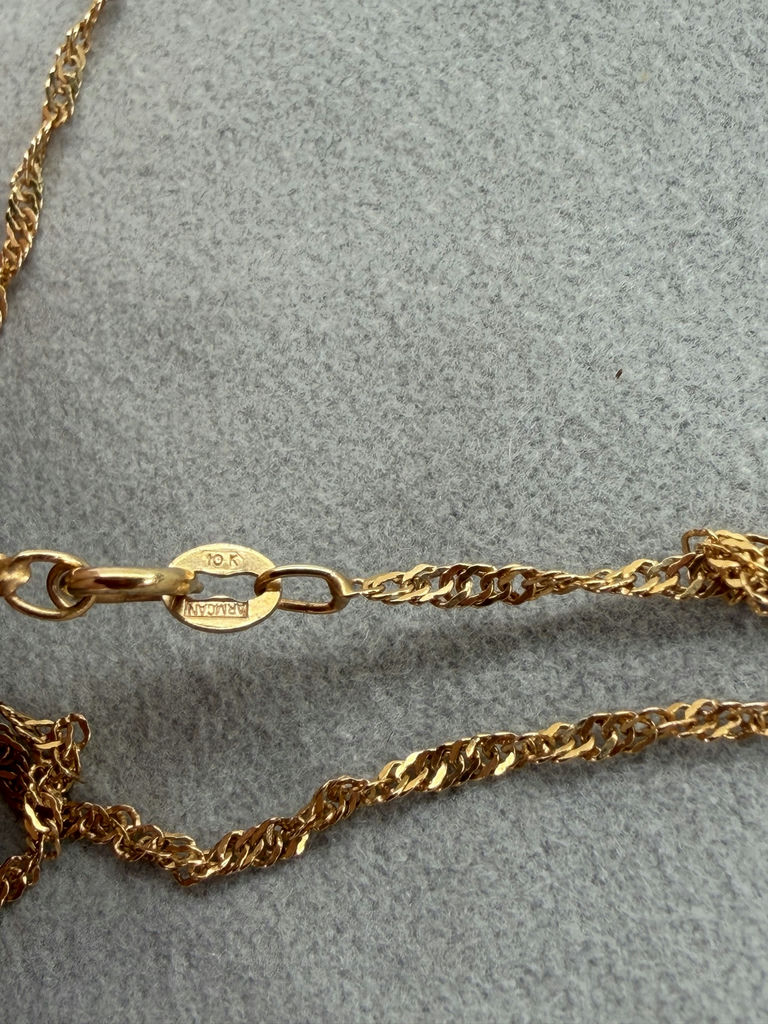 10K Gold Italian Stamped Necklace - image 9 of 11