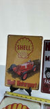 Set of Four Vintage Style SHELL Metal Automotive Signs - thumbnail 2 of 6